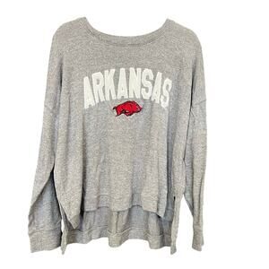 Sideline Apparel Arkansas Gray Side Slit Sweatshirt 2XL